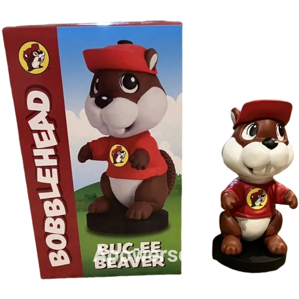 Buc-ee's Beaver Bobblehead - Red and Brown